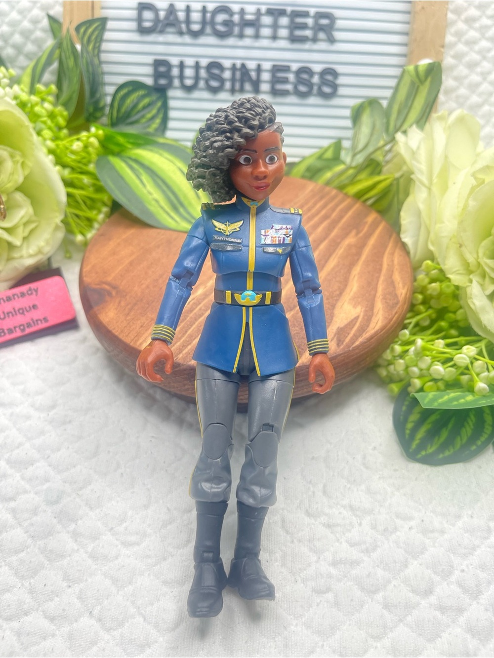 Disney Pixar Lightyear Alisha Hawthorne Action Figure Blue Uniform HHJ67